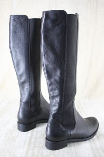 Cole Haan Air Jodhpur Black Leather Flat Tall Riding Boots Size 7 $348