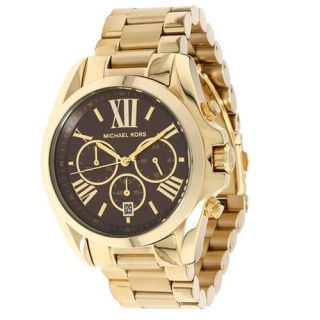 Michael Kors MK5502 Ladies Gold Tone Brown Dial Chrono Watch