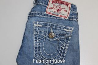 True Religion Joey Super T Medium Premium Natural Stich Low Rise Jeans