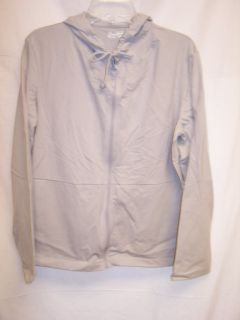 Jockey P2P Womens Zip Up Long Sleeve Cotton Track Jacket Large Gray