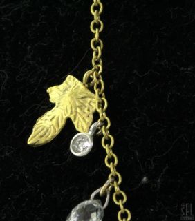 Meira T 14k 2 Tone Gold Fancy 1 0ct Diamond Charm Chain Necklace