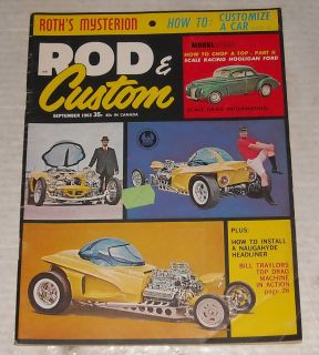  1963 Rod Custom Auto Car Magazine Ed Big Daddy Roth Model Kits