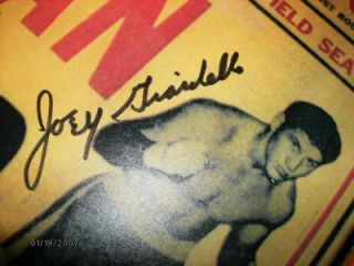 Joey Giardello Signed Copy of Giardello vs Gavilan Boxing Poster