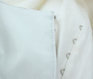 1478 John Galliano White Cool Jacket with Leather Deco F38
