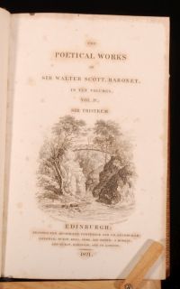 1821 10 Vols Poetical Works Walter Scott Baronet