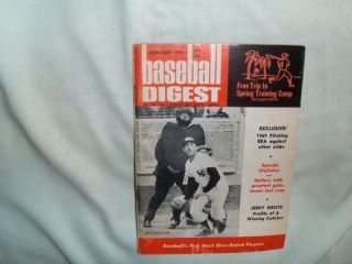 February 1970 Baseball Digest Joe Pepitone Cover