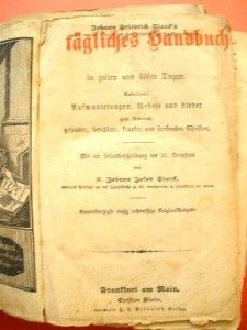Johann Friedrich Starck Taglidnes Handbuch 1800s