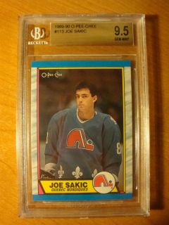 Joe Sakic 1989 90 O Pee Chee RC BGS 9 5 Gem Mint