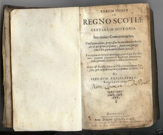 1641 Cromwell Supporter Lewis Du Moulin Regno Scotia