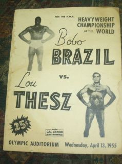   Brazil vs Leo Thesz Wrestling Program Olympic Audit Jackie Robinson