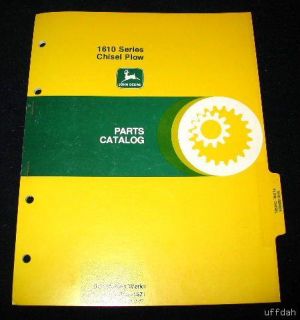 John Deere 1610 Series Chisel Plow Parts Catalog
