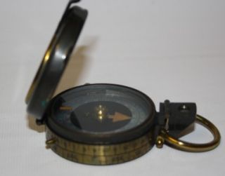 WW1 Brass Blued Compass John Browning 146 Strand 1910 25