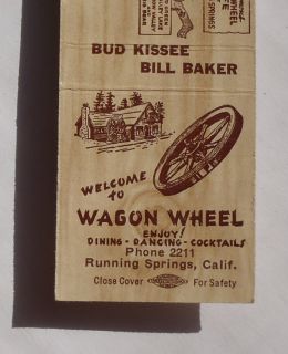  Welcome Wagon Wheel Phone 2211 Kissee Baker Running Springs CA