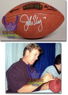 John Elway Denver Broncos Autographed Official Leather Super Bowl 33