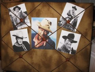John Wayne Fabric Block 5x8 Western Cowboy