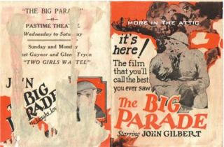 John Gilbert King Vidor Orig Big Parade US Movie Herald