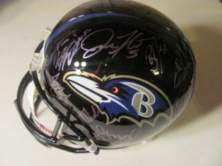 2012 13 Baltimore Ravens Team Signed Full Size Helmet Ray Lewis Rice Suggs  