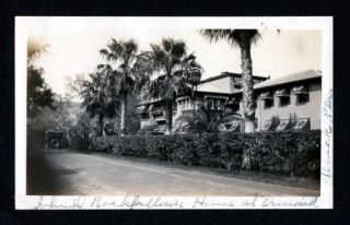 1929 Photo John D Rockefeller Home Ormond Beach Florida  