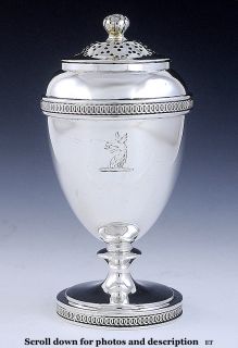 Fabulous Georgian English Sterling Silver Caster Pepper Pot 1805 John Emes  