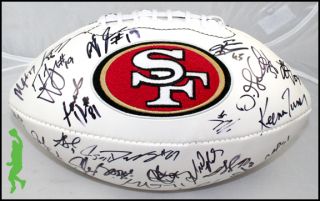2012 San Francisco 49ers Team Signed Wilson NFL Football Jim Harbaugh Willis COA  