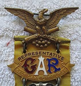 1909 Gar National Encampment Representative Badge in Box John T Hume Effects  