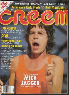 Creem Mick Jagger Police John Entwistle Stray Cats Mink DeVille J Geils 1 1982  