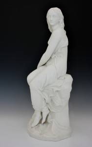 19c English Minton Parian Figure of Miranda by John Bell   