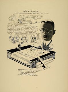1923 Print John C Schmidt Jr Chicago Fulton Asphalt ORIGINAL  