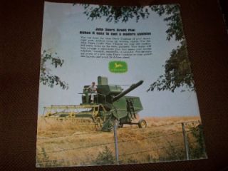 1964 John Deere Combine Brochure 40 42 45 55 95 105 Redwood Falls Minnesota  