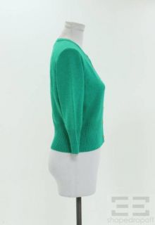 St John Sport Kelly Green Knit Cardigan Size P  