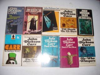 Lot of 10 PBS by John Dickson Carr Mystery  