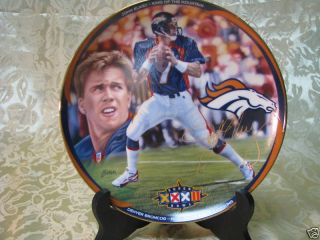 John Elway King of Mountain Super Bowl Collectors Plate  