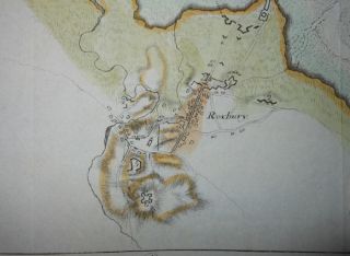 Boston Massachusetts American Revolutionary War Troops 1775 Map John Trumbull  