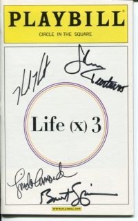 Helen Hunt John Turturro Life x 3 Cast Signed Autograph Playbill  