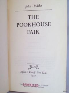 The Poorhouse Fair John Updike 1st Novel 1st 1st First Edition 1959  