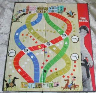 1961 Johnny Yuma The Rebel Game Board Great Graphics Great to Frame  