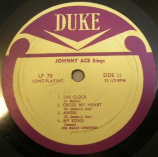 Johnny Ace Memorial Album Duke LP 70 10" LP CA 1950  