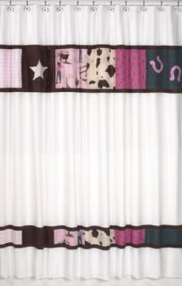 JoJo Cowgirl Western Decor Ranch Fabric Shower Curtain  