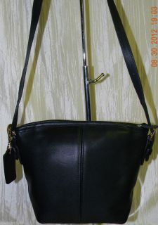 Coach Vintage Black Leather Brass Small Soho Basket Handbag Purse 4107 EUC  