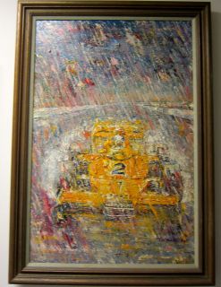 Johnny Rutherford Original Painting 1976 McLaren Indy 500 Ron Burton  