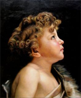 Hand Painted Oil Painting Repro Bouguereau Young John The Baptist 20x24in  