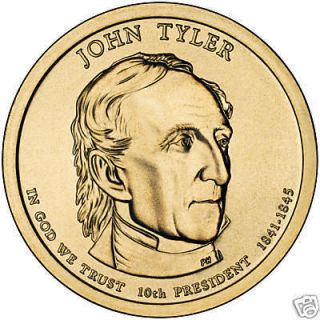 2009 D John Tyler Presidential Dollar from BU Roll  