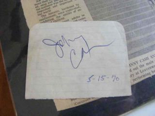 Authentic Historical Johnny Cash Autograph  