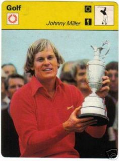 1977 Johnny Miller SPORTSCASTER PGA Golf Card 09 11  