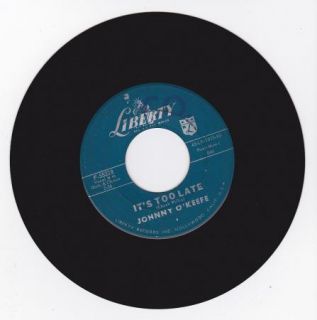 Hear Rockabilly Bopper 45 Johnny O'Keefe She's My Baby Liberty 55228 Stamped  