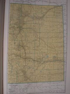 Colorado Eastern Antique Map of 1947 Atlas Print 11 x 18  