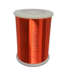 Enameled Copper Magnet Wire 42 AWG 1 0 lbs Solderable 155C MW 79 C Red  