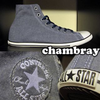 Converse All Star Chuck Taylor Slim Blue Chambray Denim Sneaker Sz 10 5 Shoes  