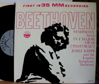 Beethoven No 6 Josef Krips LP Everest London Symphony Pastoral  