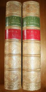 1865 Life Joshua Reynolds Leslie Taylor Bindings 2 Vols  